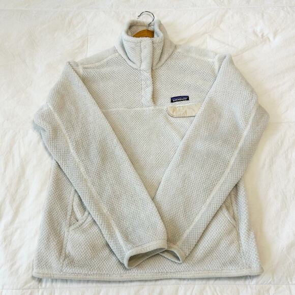 Patagonia Re-Tool Snap-T Fleece Pullover Ivory Cream Women’s Size Medium - Picture 3 of 8